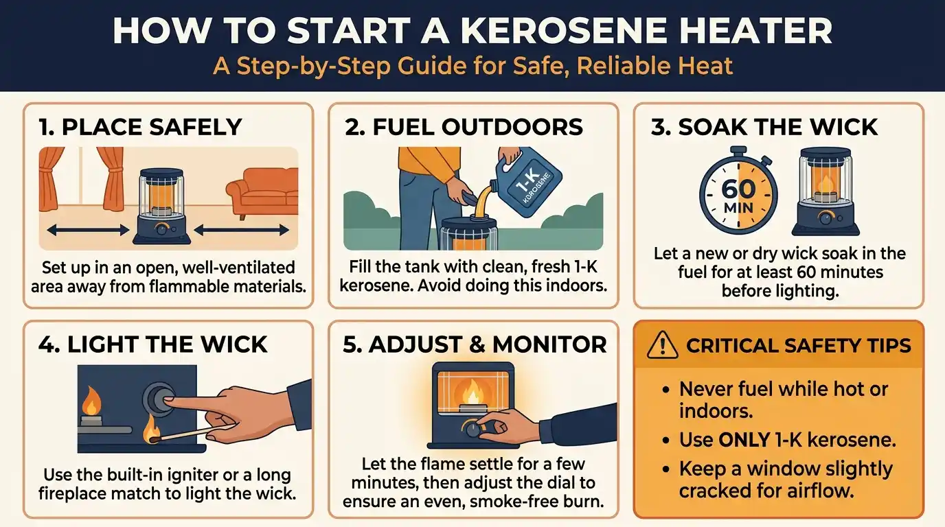 How to Start a Kerosene Heater