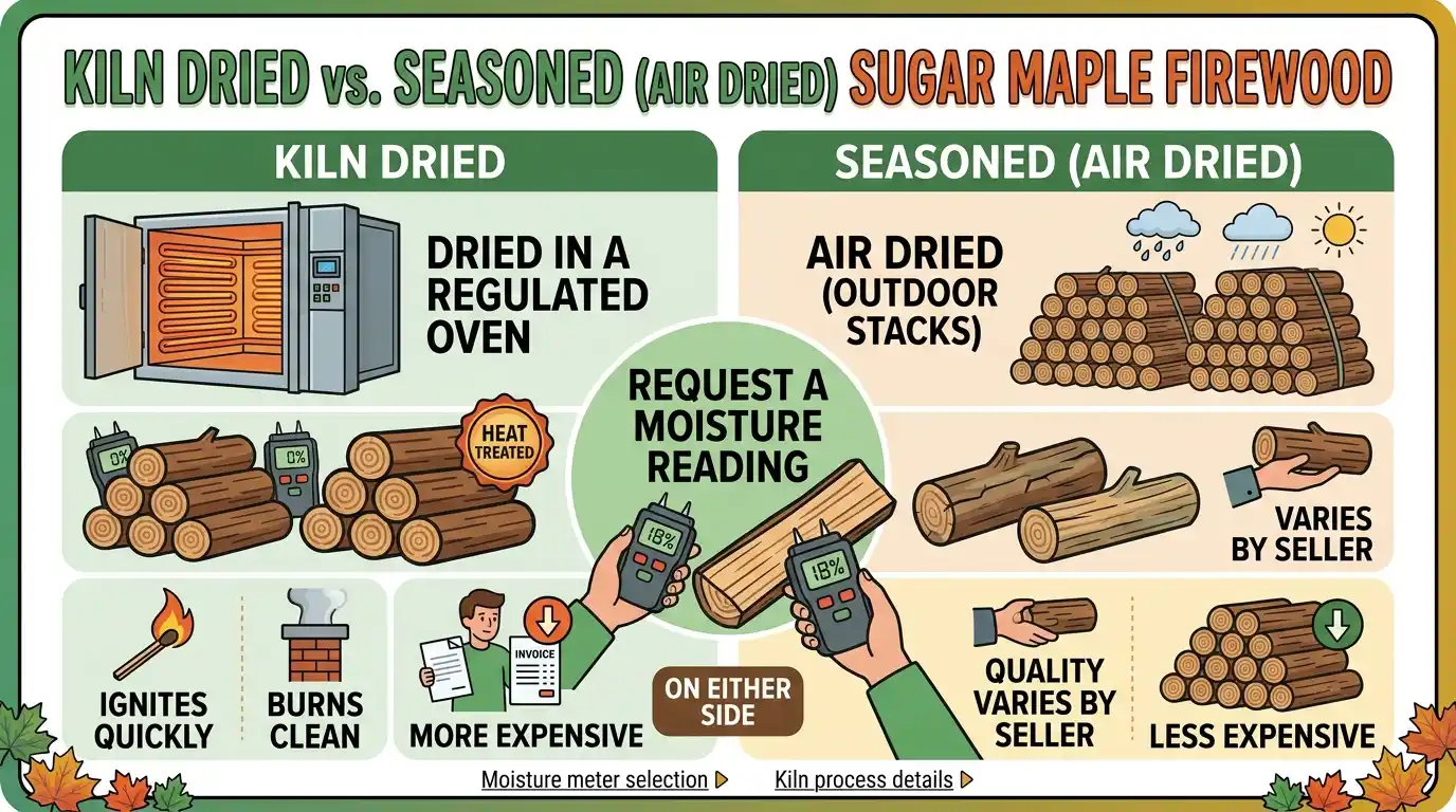 Kiln Dried vs Seasoned Sugar Maple