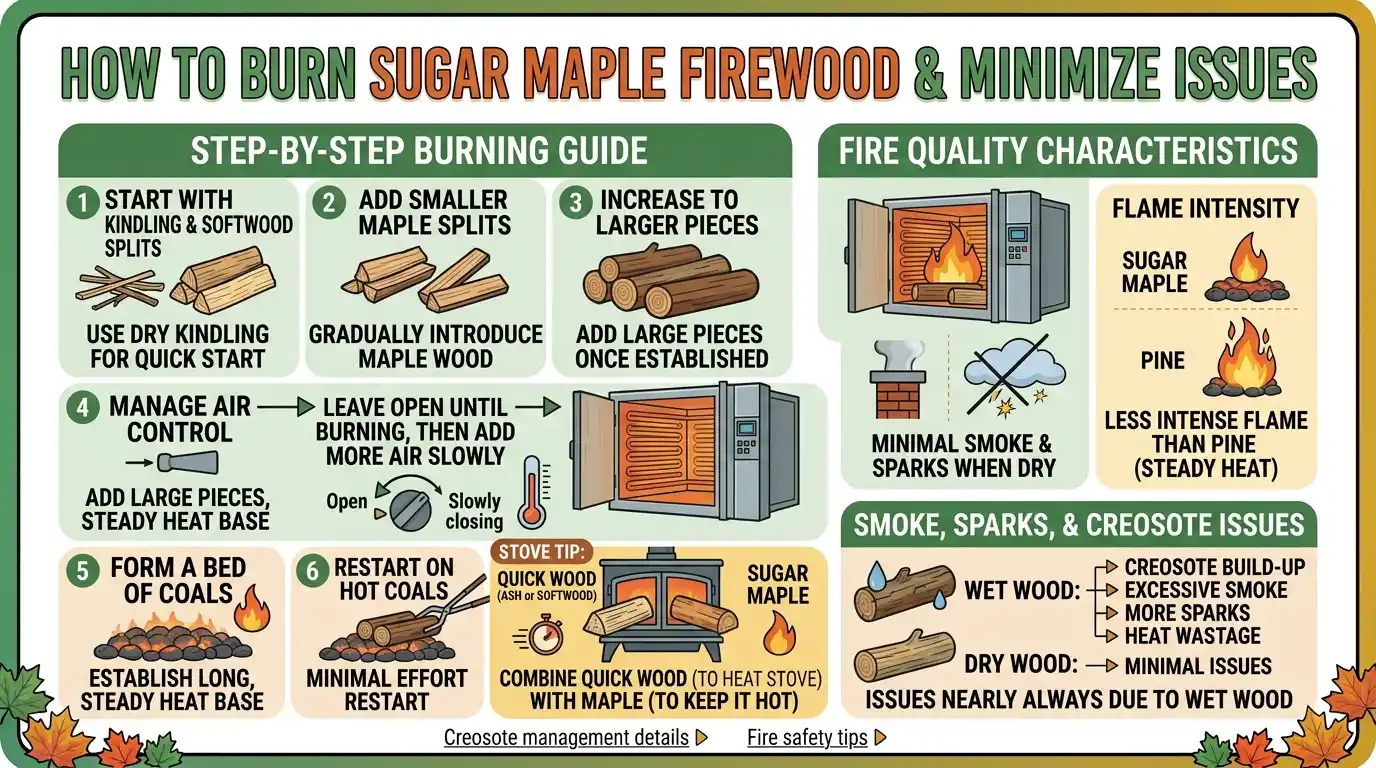 How to Burn Sugar Maple Firewood