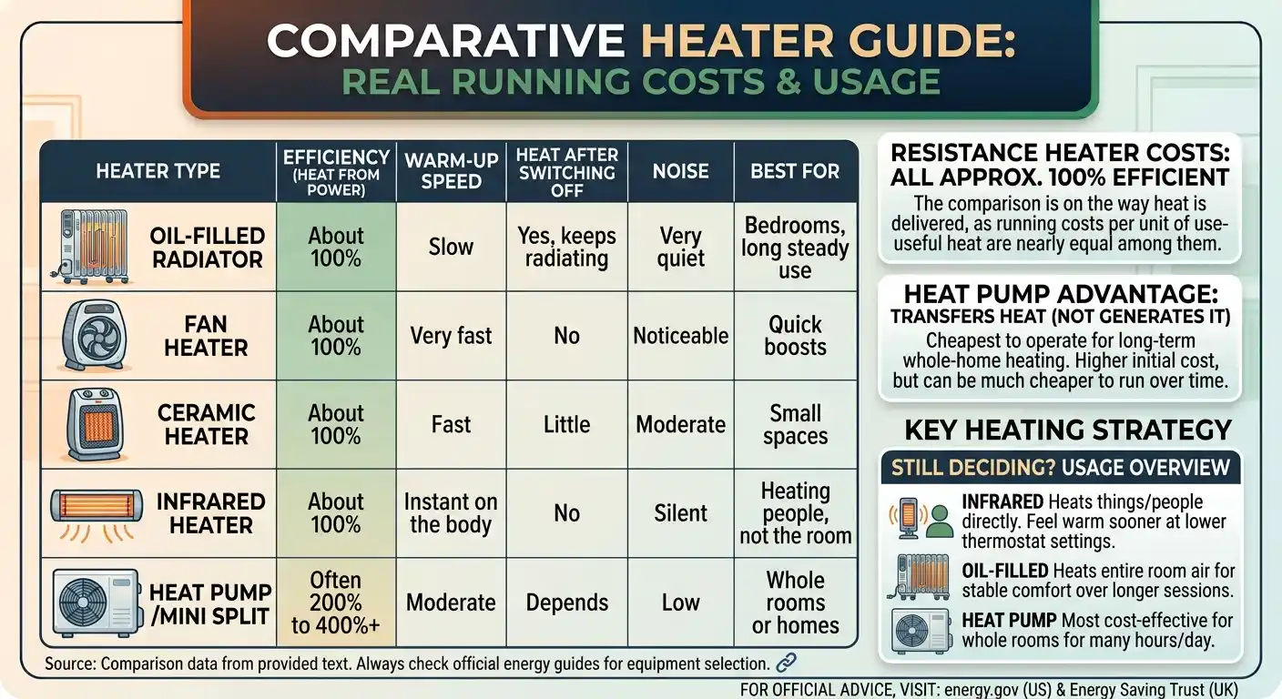 How Efficient Are Oil-Filled Electric Heaters? Energy Guide 4 Oil-Filled Heaters vs Other Heater Types
