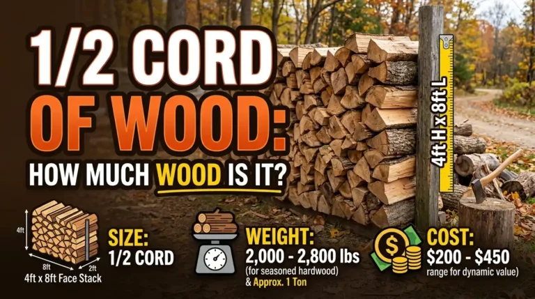1/2 Cord of Wood: How Much Wood Is It? Size, Weight & Cost