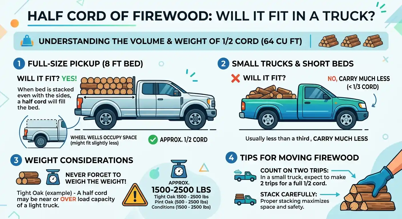 Half Cord of Firewood: Will It Fit in a Truck?
