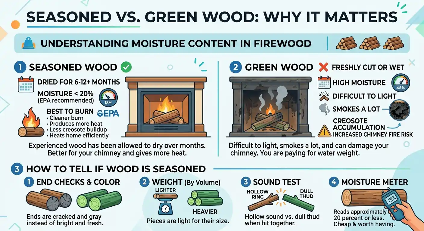 Seasoned vs Green Wood: Why It Matters