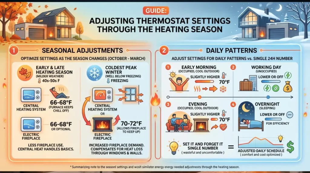 Best Thermostat Setting for Electric Fireplace? 5 Adjusting Your Setting Through the Heating Season