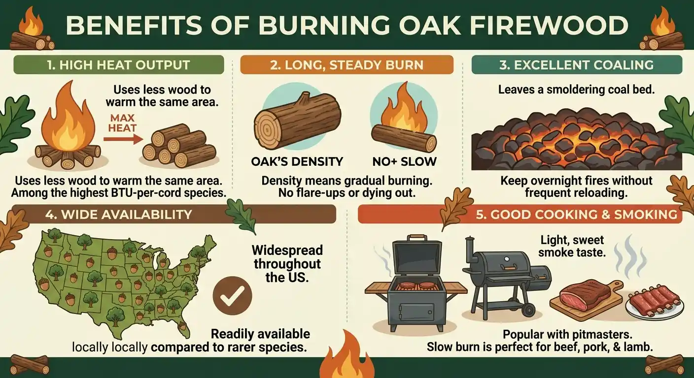 Benefits of Burning Oak Firewood