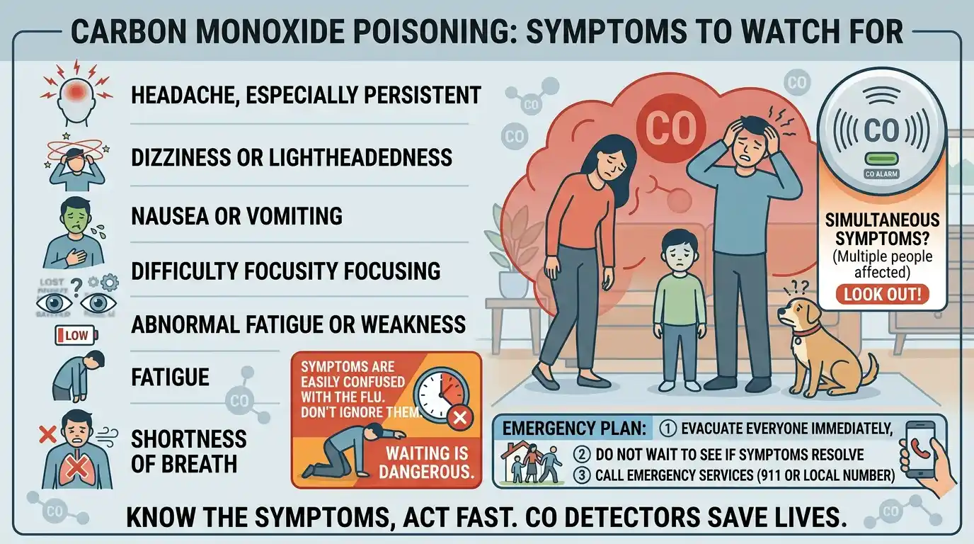 Carbon Monoxide Poisoning Symptoms to Watch For