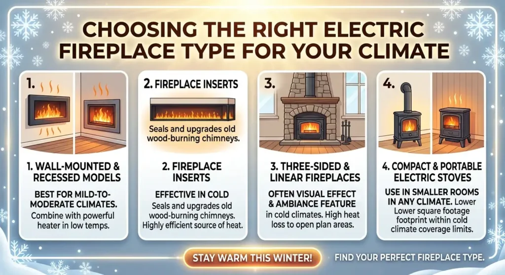 Choosing the Right Electric Fireplace Type for Your Climate