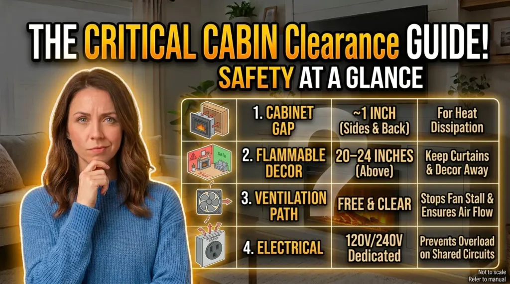 Can You Put an Electric Fireplace in a Cabinet? Cautions 6 Clearance Requirements at a Glance