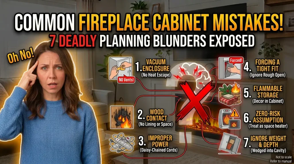 Can You Put an Electric Fireplace in a Cabinet? Cautions 8 Common Mistakes People Make