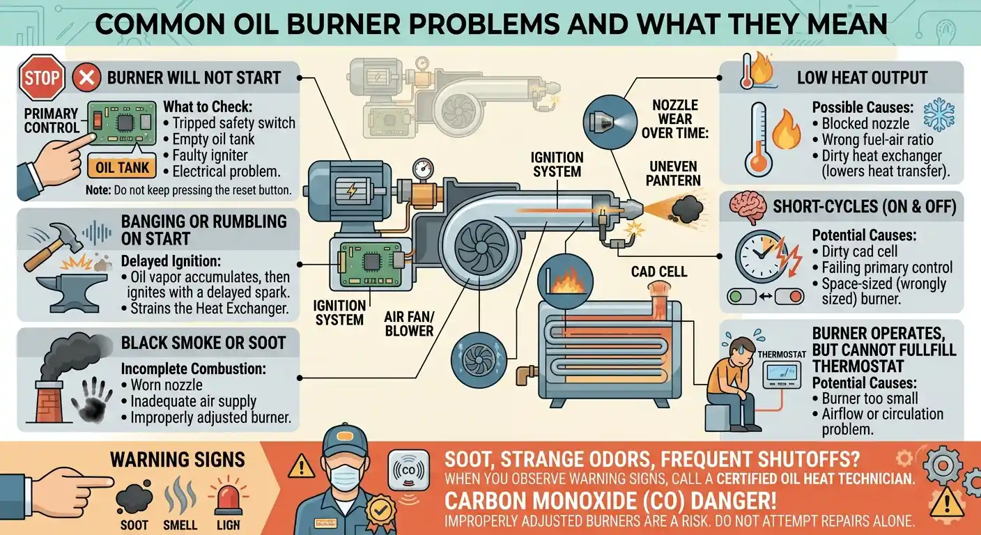 Common Oil Burner Problems and What They Mean