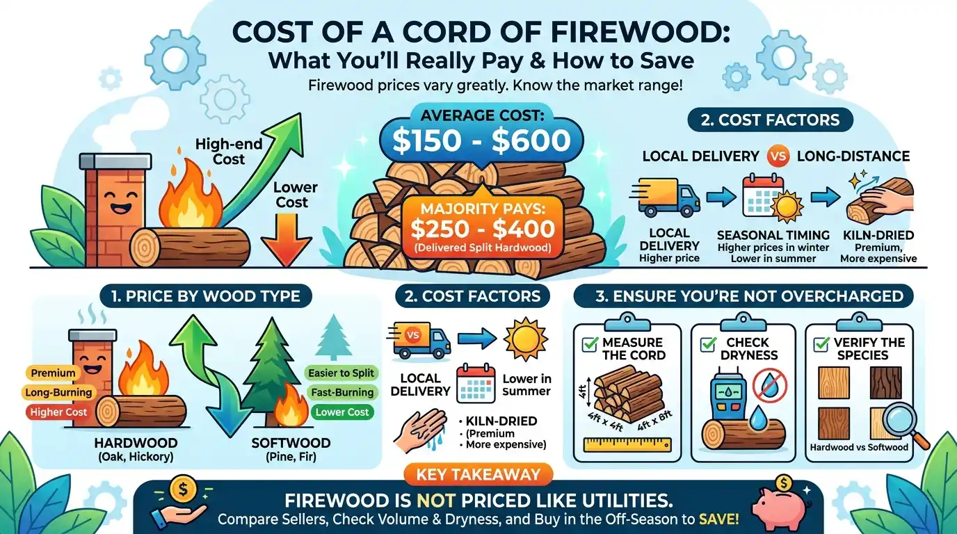 Cost of a Cord of Firewood: Prices & Buying Guide 1 Cost of a Cord of Firewood
