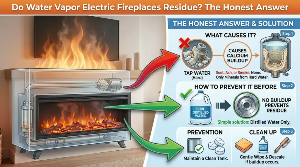 Do Water Vapor Electric Fireplaces Residue The Honest Answer