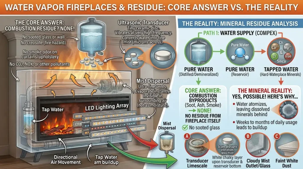 Do Water Vapor Fireplaces Leave Residue The Core Answer