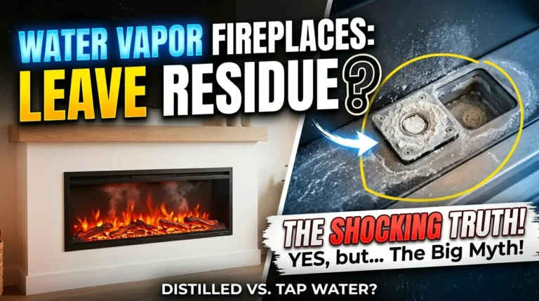 Do water vapor electric fireplaces leave residue?