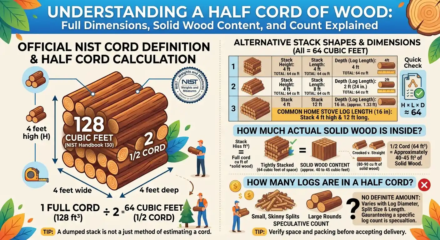 How Big Is a Half Cord Dimensions and Stack Shapes