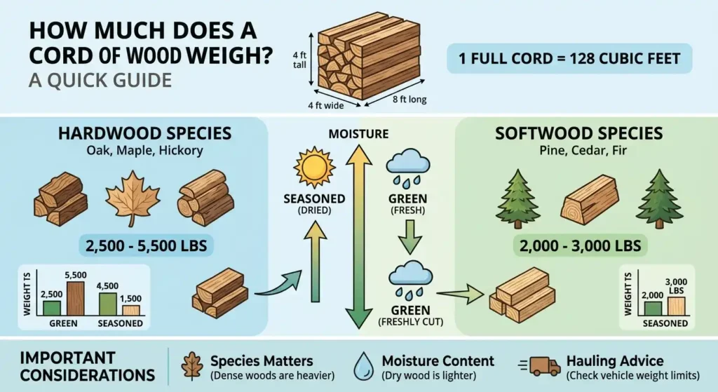 How Much Does a Cord of Wood Weigh