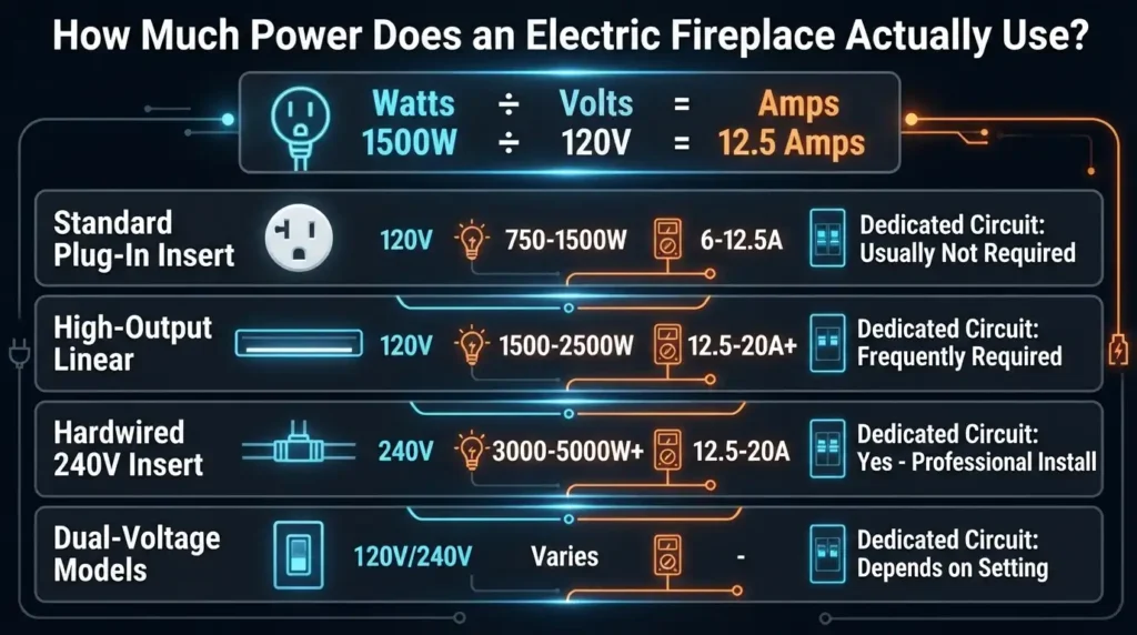 How Much Power Does an Electric Fireplace Actually Use