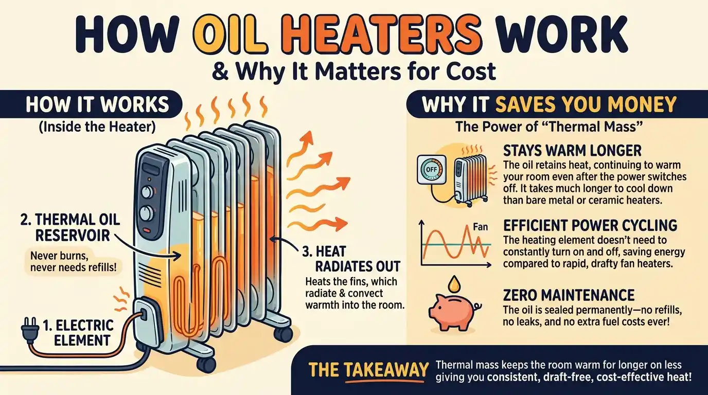 How Oil Heaters Work (And Why That Matters for Cost)