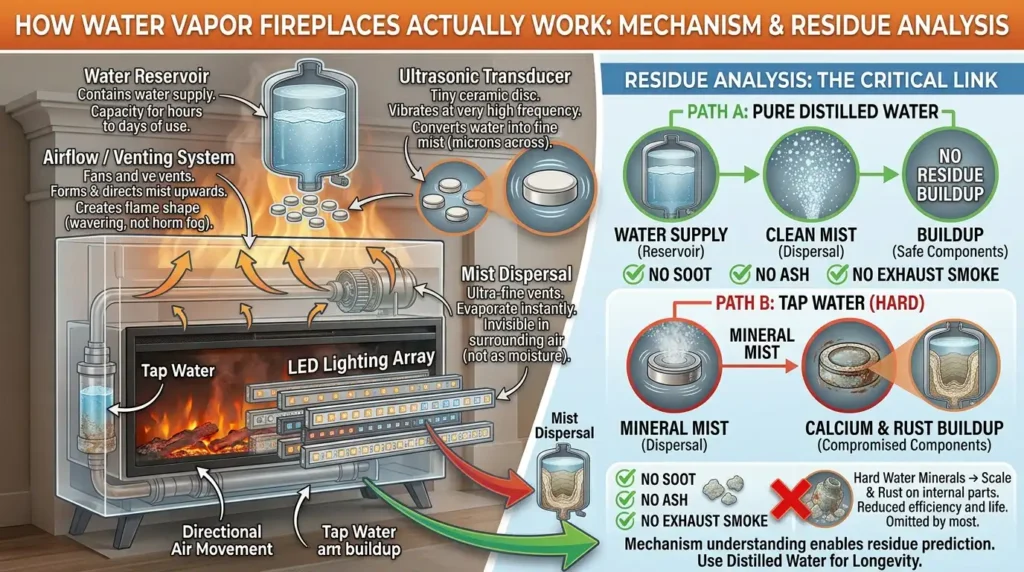 How Water Vapor Fireplaces Actually Work