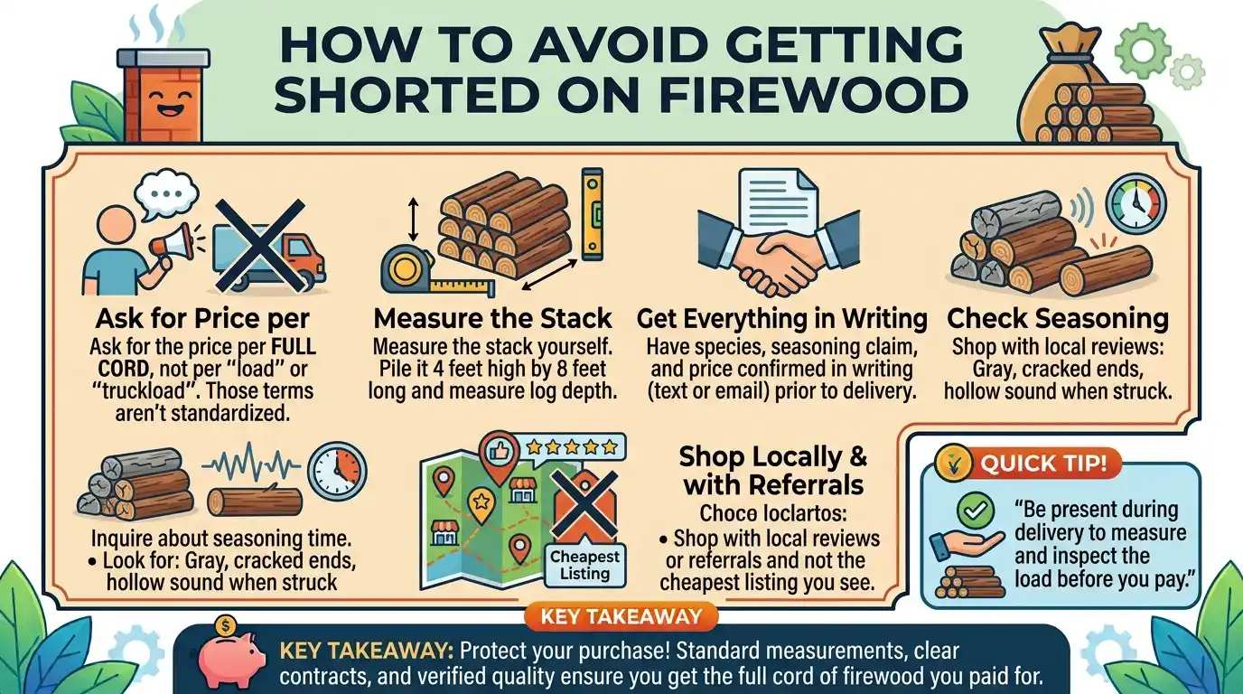 Cost of a Cord of Firewood: Prices & Buying Guide 4 How to Avoid Getting Shorted on Firewood