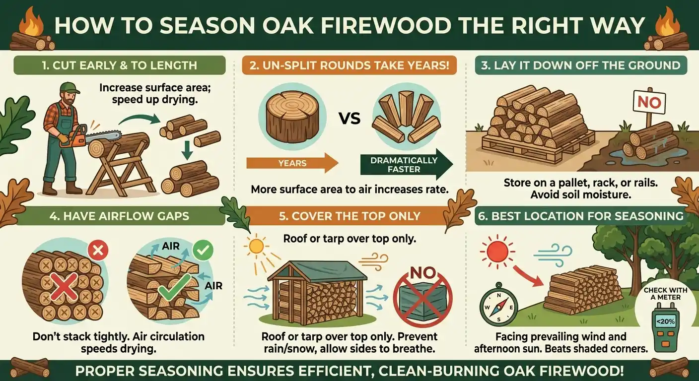 How to Season Oak Firewood the Right Way