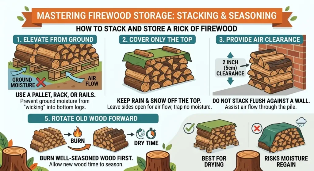 How to Stack and Store a Rick of Firewood