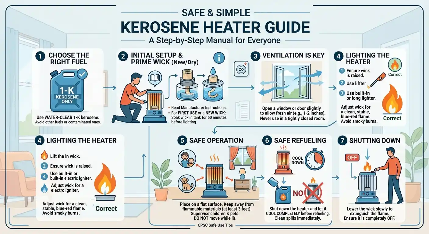 How to Use a Kerosene Heater: A Safe Step-by-Step Guide 1 How to Use a Kerosene Heater A Safe, Step-by-Step Guide for First-Time and Seasoned Users
