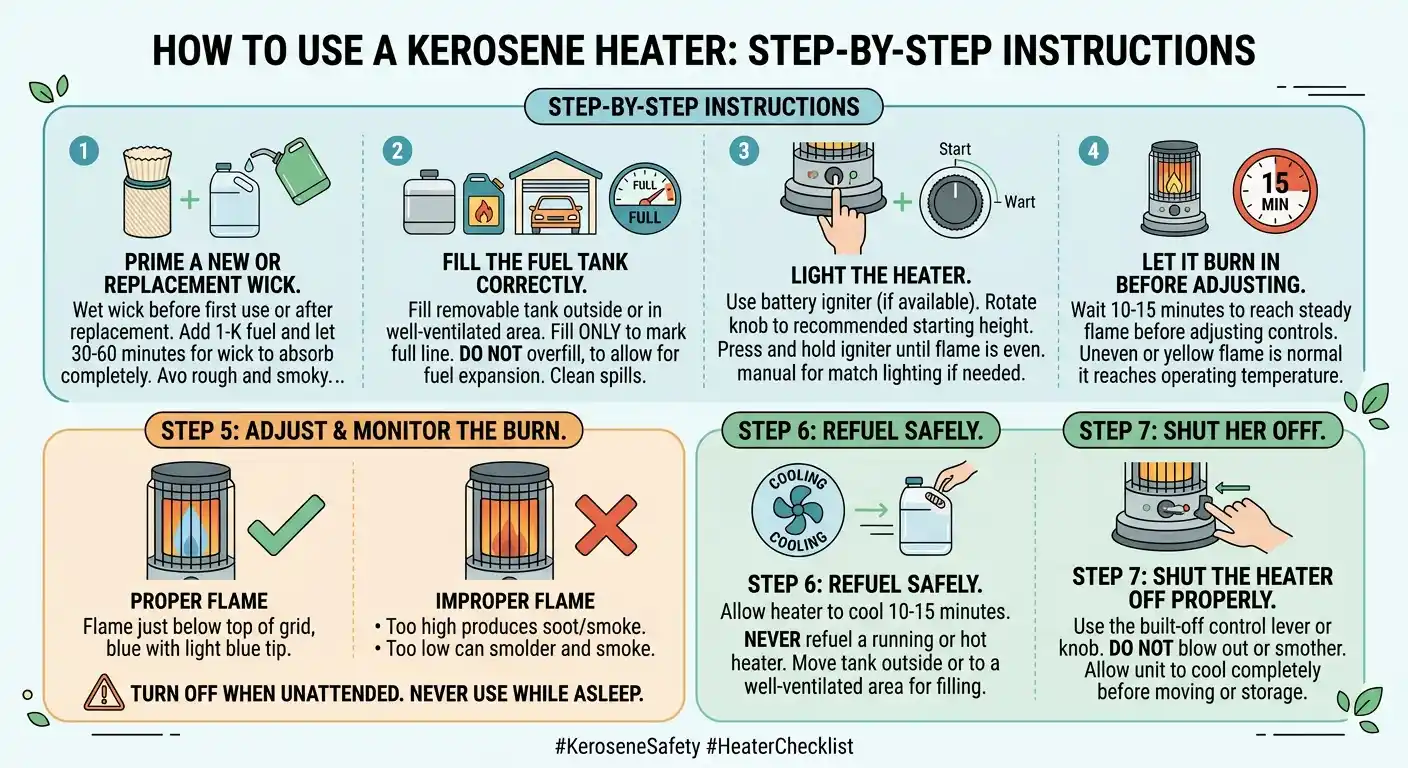 How to Use a Kerosene Heater: A Safe Step-by-Step Guide 3 How to Use a Kerosene Heater Step-by-Step Instructions