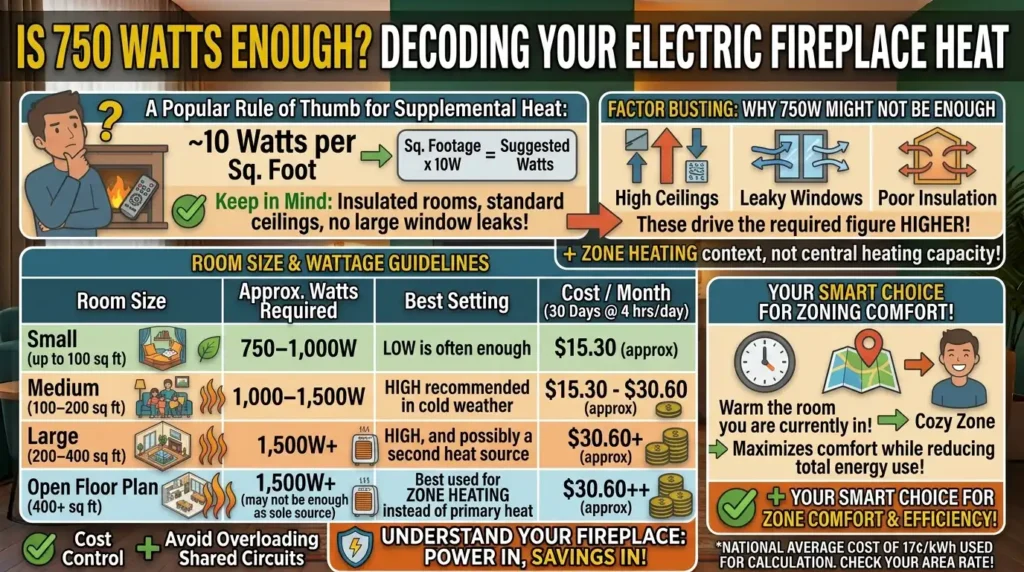 Is 750 Watts Enough to Heat a Room?