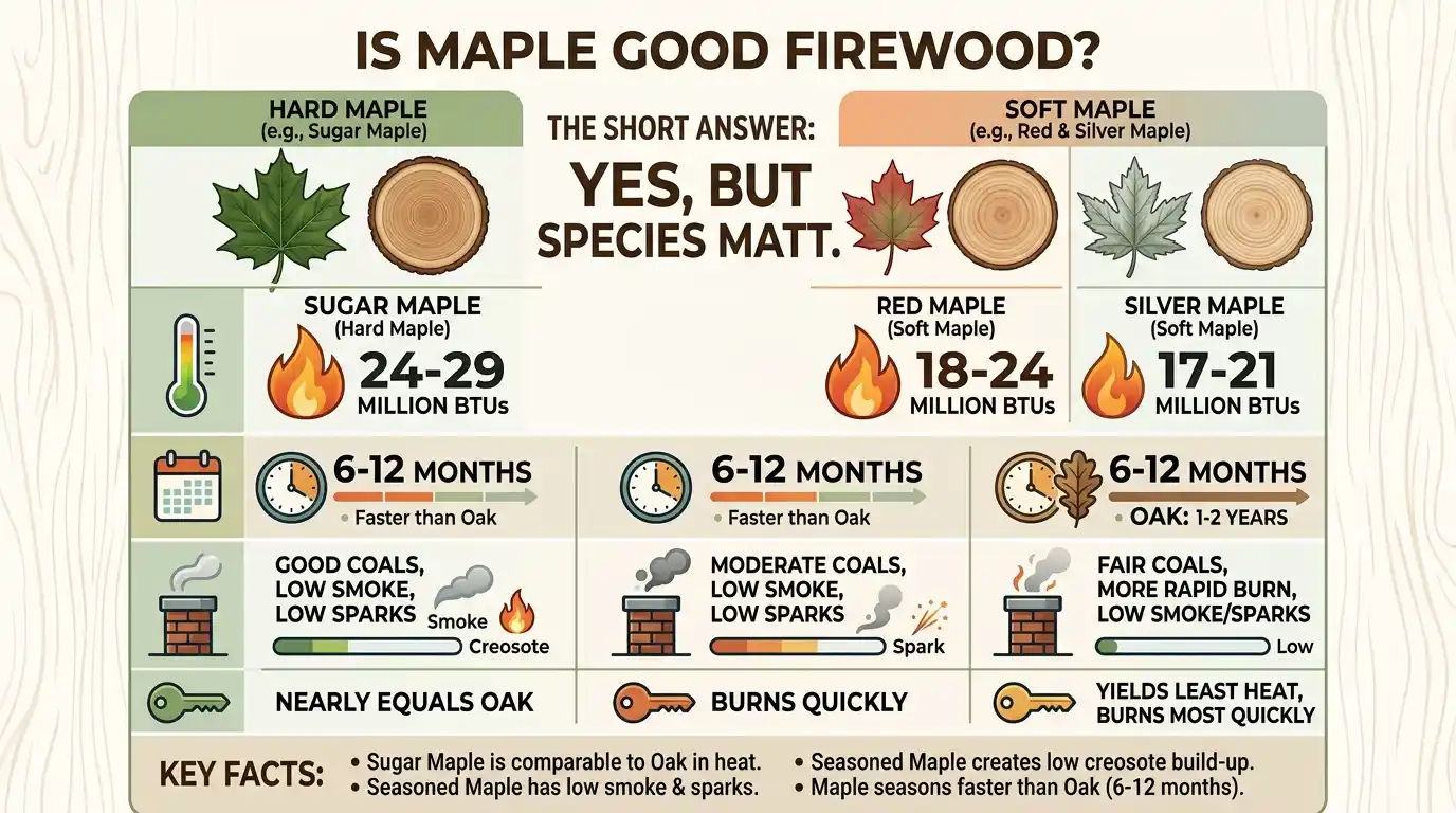 Is Maple Good Firewood The Short Answer