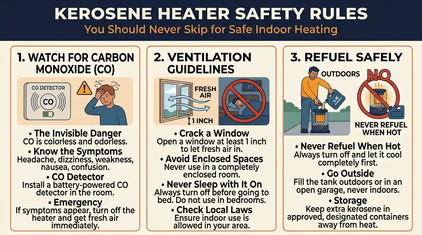 Kerosene Heater Safety Rules You Should Never Skip