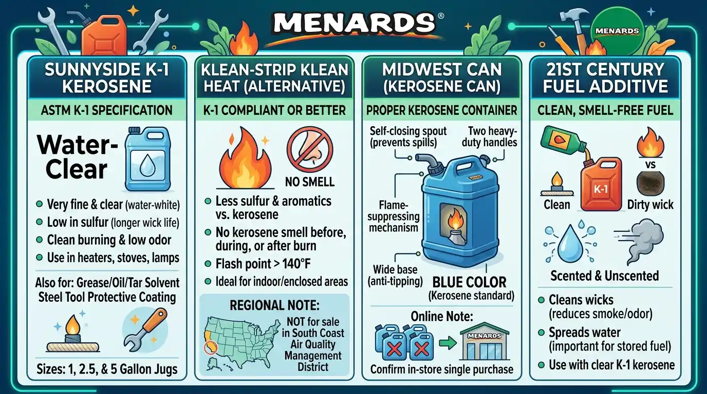 Kerosene and Kerosene Alternatives Sold at Menards