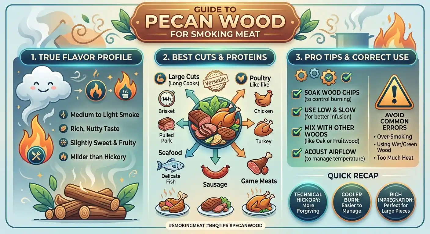 Pecan Wood for Smoking Meat Best Cuts, Flavor, and Pro Tips