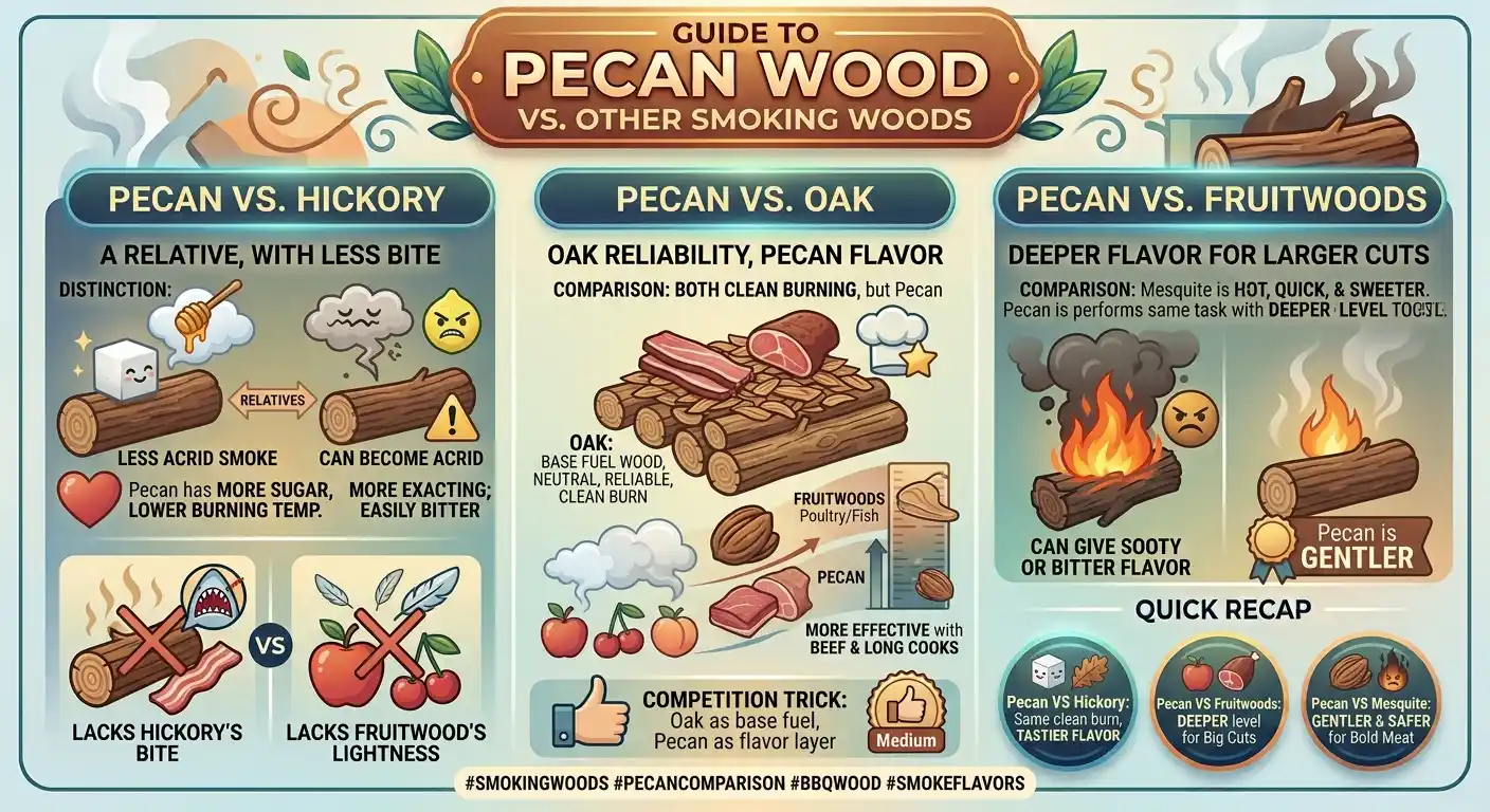 Pecan Wood vs Other Smoking Woods