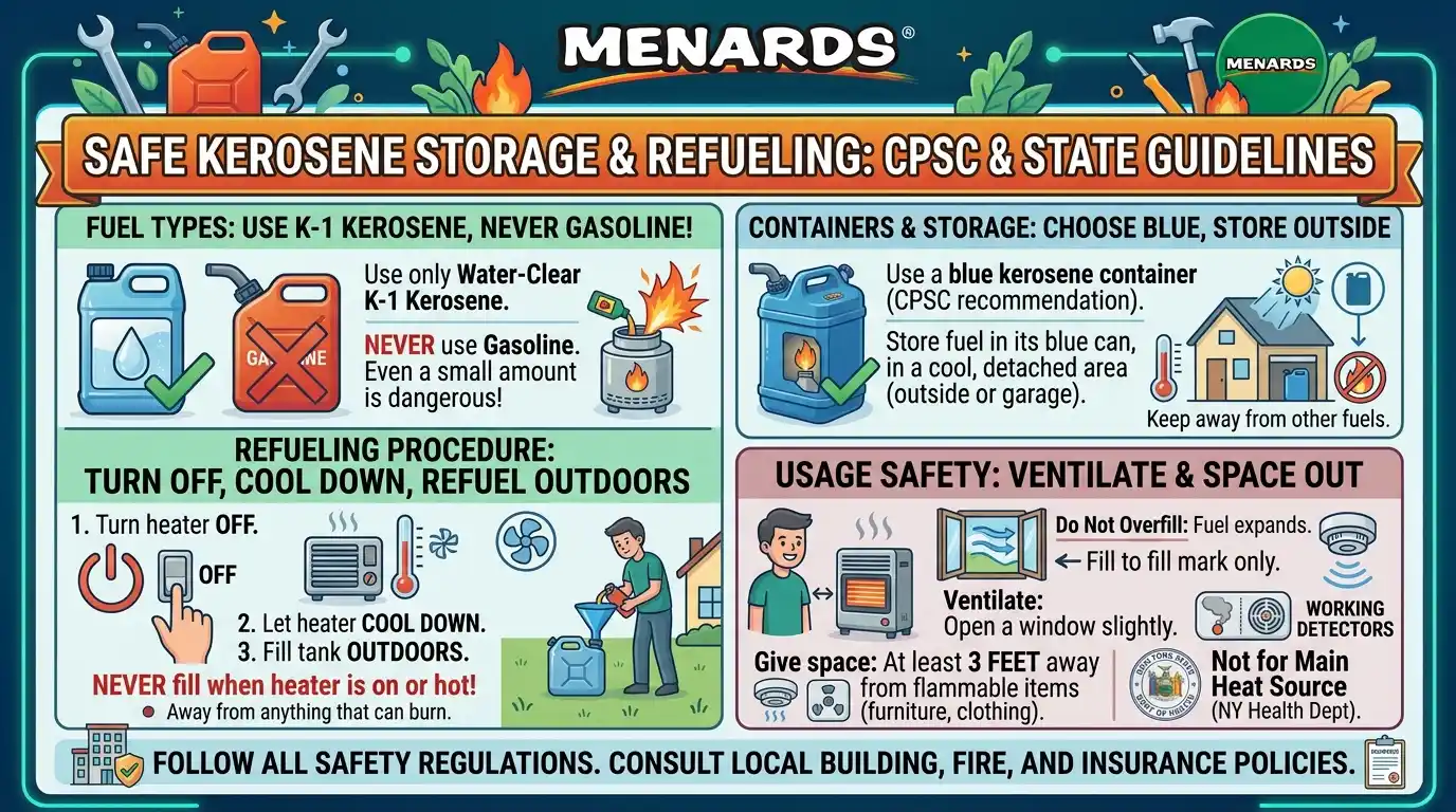 Safe Kerosene Storage and Refueling