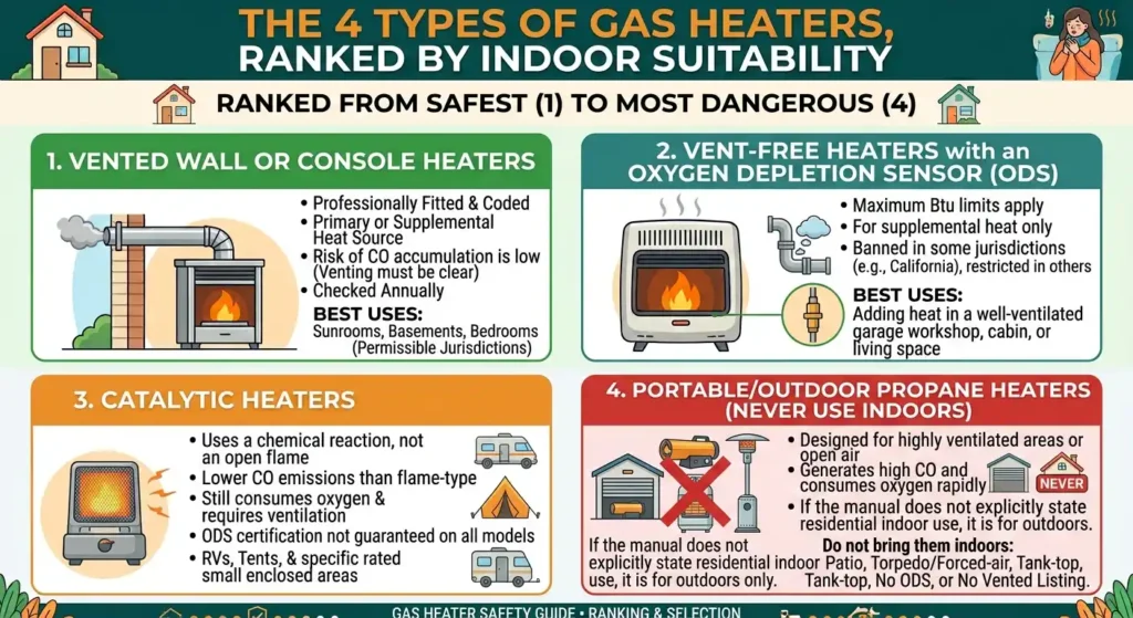 The 4 Types of Gas Heaters, Ranked by Indoor Suitability