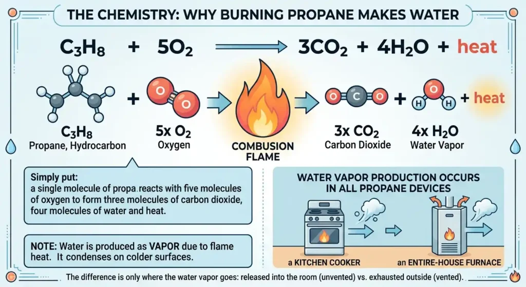 The Chemistry Why Burning Propane Makes Water