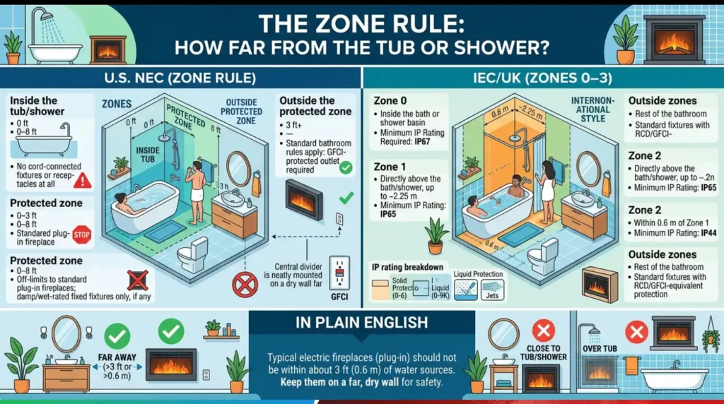 The Zone Rule How Far from the Tub or Shower?