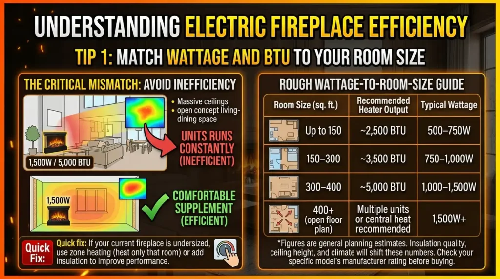 Tip 1: Match Wattage and BTU to Your Room Size