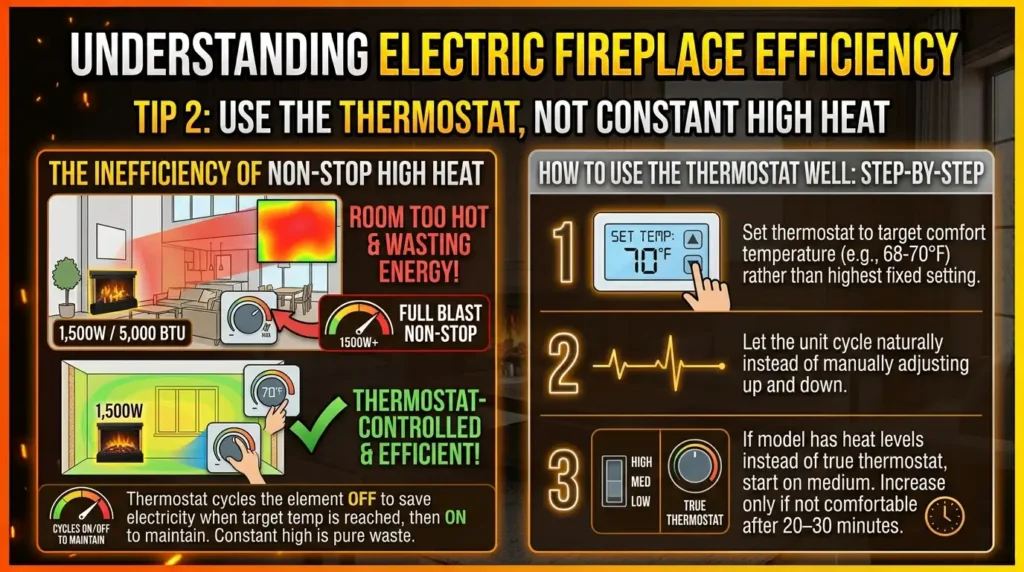 Tip 2: Use the Thermostat, Not Constant High Heat