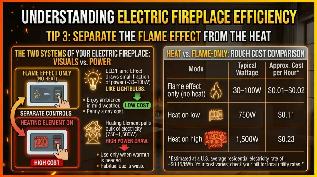 Tip 3: Separate the Flame Effect from the Heat
