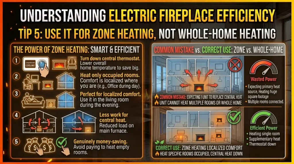 Tip 5 Use It for Zone Heating, Not Whole-Home Heating