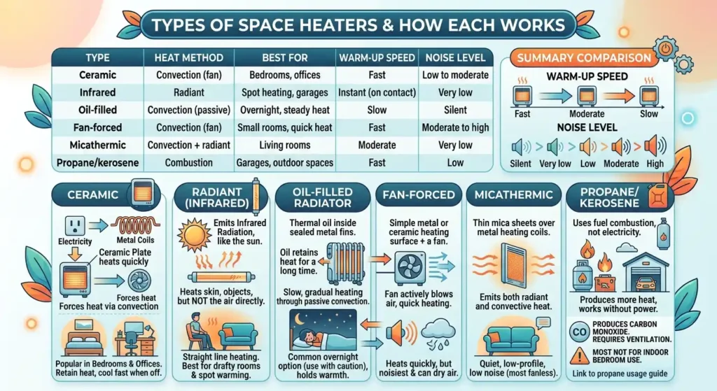 Types of Space Heaters (And How Each One Works)