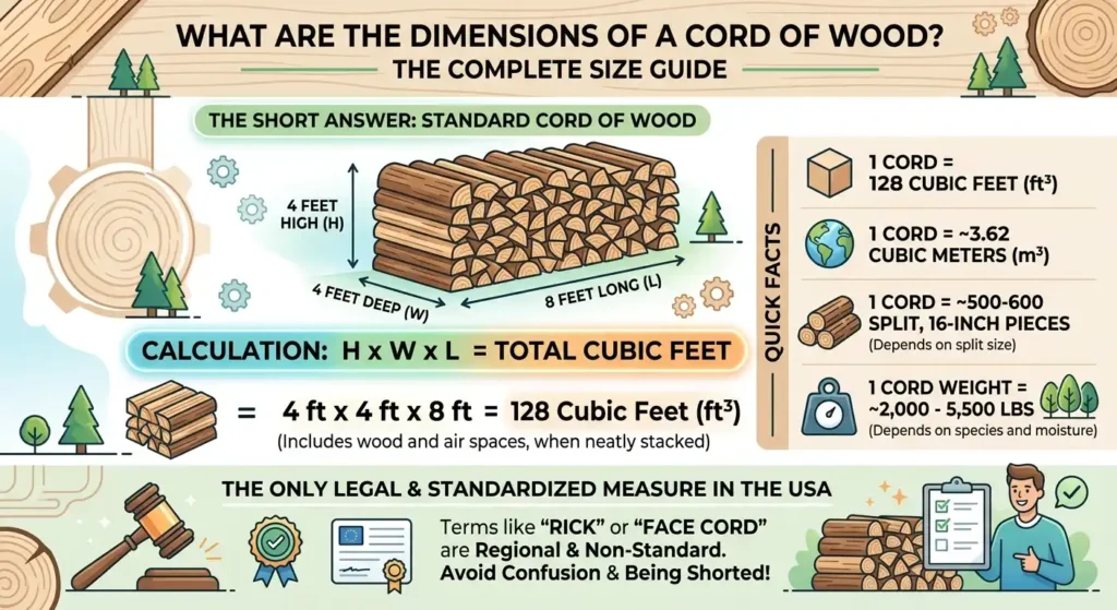 What Are the Dimensions of a Cord of Wood The Complete Size Guide