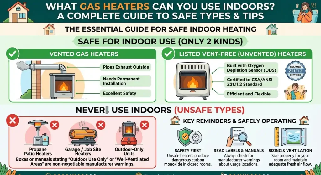 What Gas Heaters Can You Use Indoors?