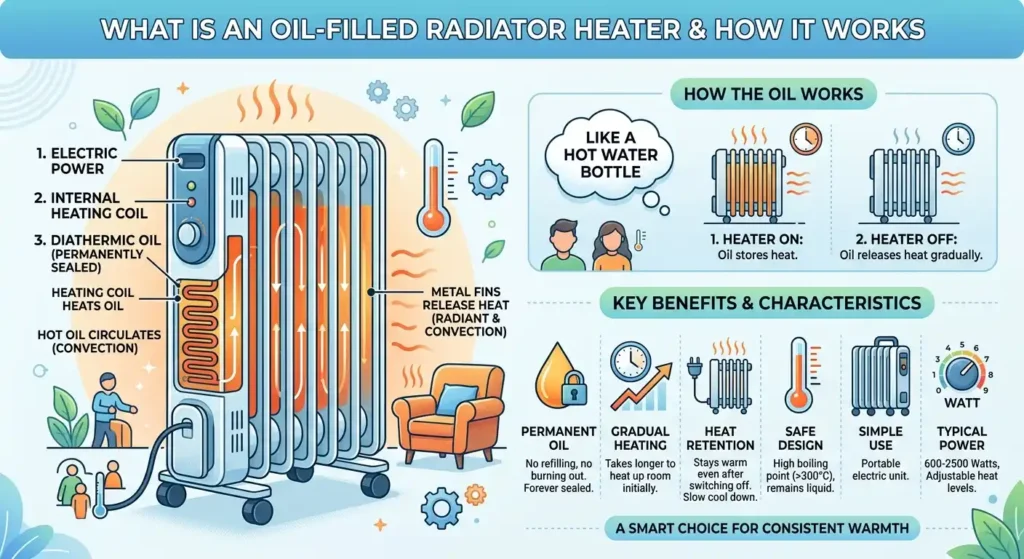 What Is an Oil Filled Radiator Heater (and How Does It Work)