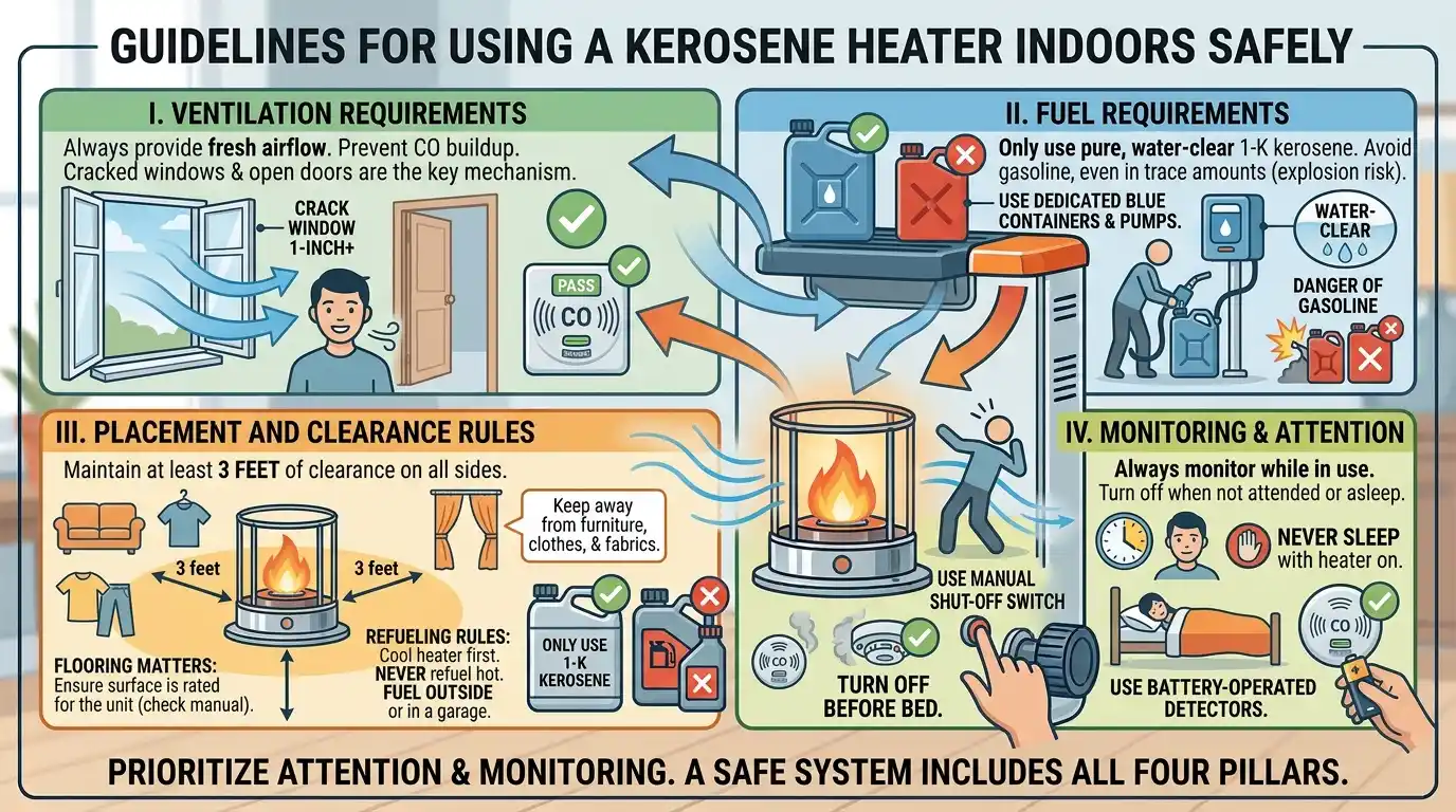 When a Kerosene Heater Can Be Used Indoors Safely