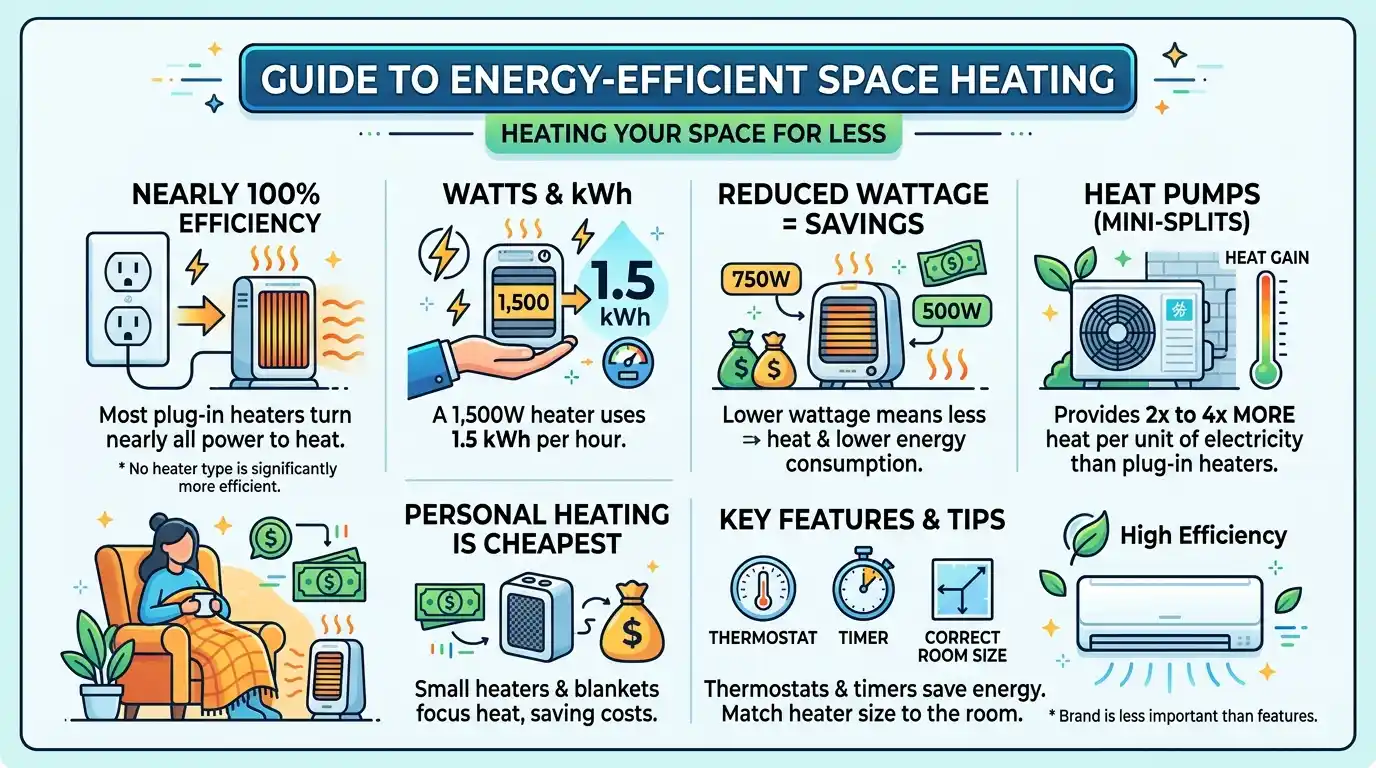Which Space Heaters Use the Least Electricity? The Complete Guide to Heating Your Space for Less