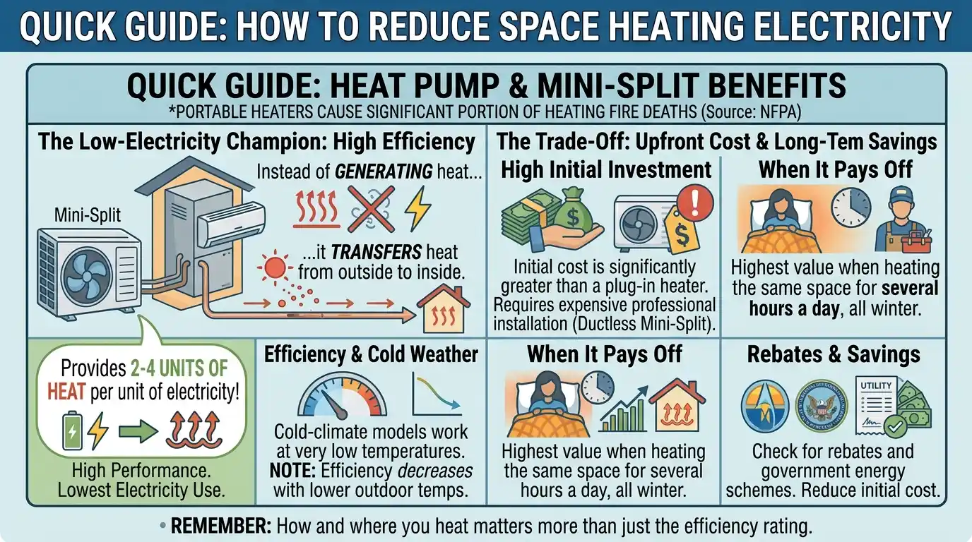 Heat Pumps and Mini-Splits: The Low-Electricity Champion
