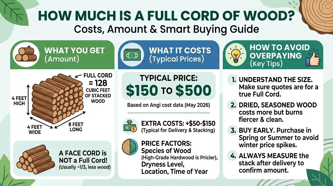 How Much Is a Full Cord of Wood? What It Costs, What You Get, and How to Avoid Overpaying